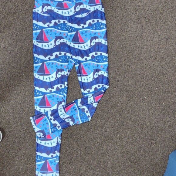 Sailboat Leggings - New - Picture 1 of 3